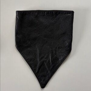 Bristol Black Leather Bandana Scarf
